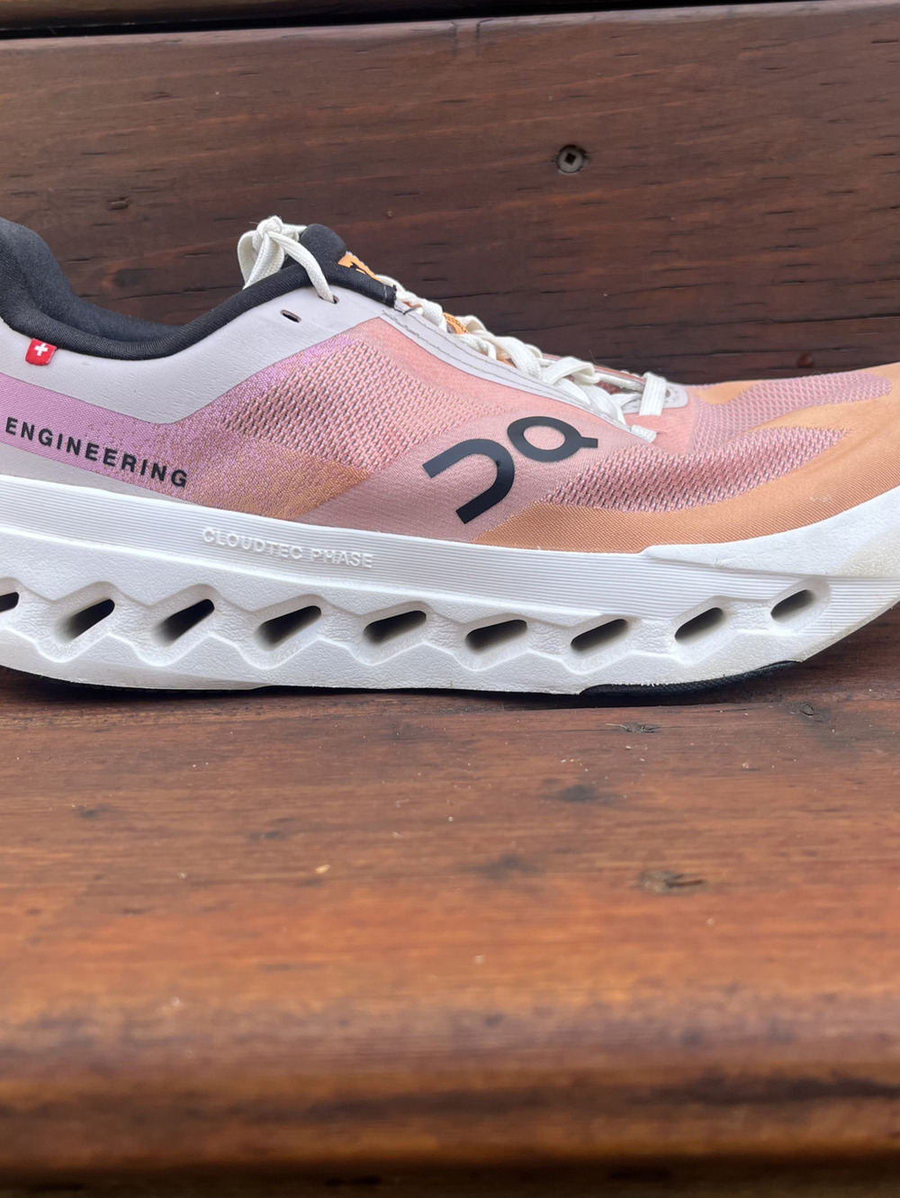 On Cloud Cloud Surfer Next Tangerine/Ivory Running Shoes Women's Size 9 Jogging